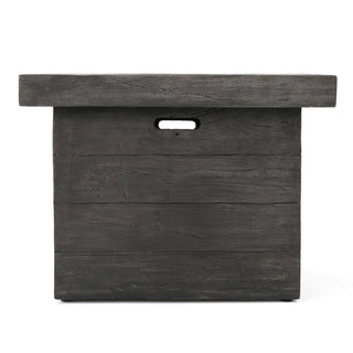 Anchorage - Wood Square Fire Pit 40, 000 Btu - Gray
