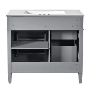 Bathroom Vanity With Top Sink, 2 Drawers And Tip Out Drawer