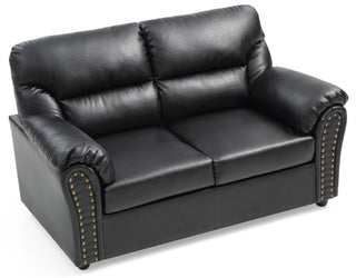 Padded Love Seat For Modern Living - Black