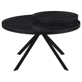 Shayne - Round Top Coffee Table With 2 Tier Design