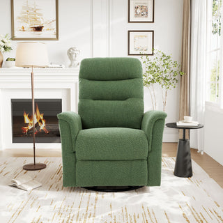 Manual Recliner Chair With 8 Point Massage And Swivel Function