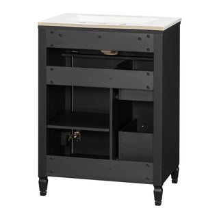 Freestanding Bathroom Vanity With Sink, Soft Close Door, Tip Out Drawer