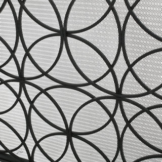 Thayer - Single Panel Iron Fireplace Screen With Geometric Design