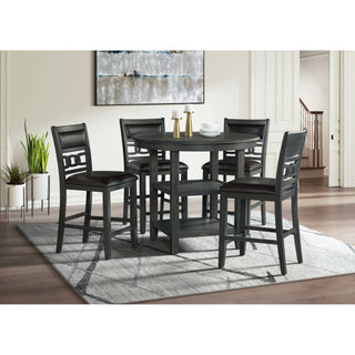 Amherst - Counter Table With Wood Leg - Gray Finish