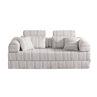 Convertible Sleeper Sofa Bed With High Density Compressed Sponge, Upholstered Couch For Living Room