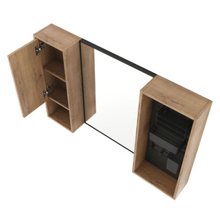 41.6" Wall Mounted Bathroom Cabinet With Soft Close Door, Storage Cabinet Featuring - Imitative Oak