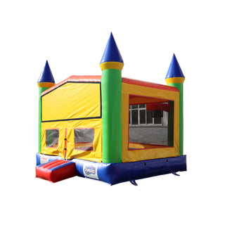13Ft X 13Ft Royal Castle Bounce House For Kids, Inflatable Jumper With Blower, Outdoor - Yellow