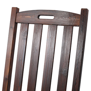 Oversized Porch Rocker Chair With Wide Seat And Tall Backrest