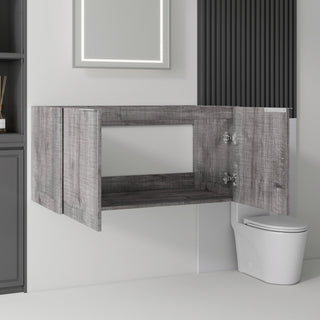 Floating Bathroom Vanity Cabinet With Soft Close Double Doors, Spacious Interior Storage, Wall Mounted, Cabinet Only