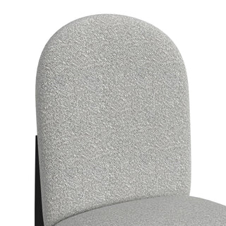 Portland - Round Back Barstool With Fabric (Set of 2) - Gray / Black