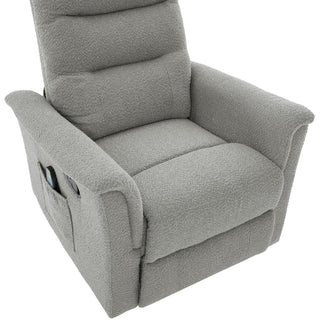 Manual Recliner Chair With 8 Point Massage And Swivel Function
