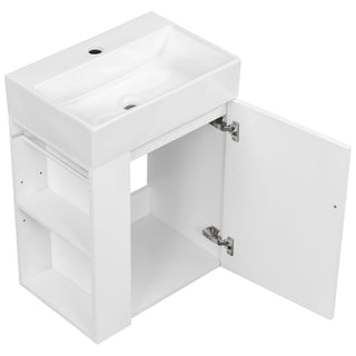 Modern Bathroom Vanity With Sink, Diamond Pattern Doors