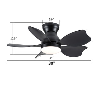 Low Profile Flush Mount Ceiling Fan With Light