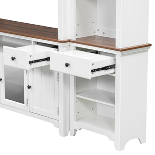 Extra Large TV Stand, Entertainment Center With Storage Cabinets