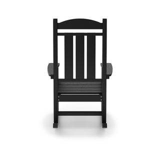 Traditional Porch Rocker Classic HDPE Poly Lumber For Porch, Patio, And Garden Comfort