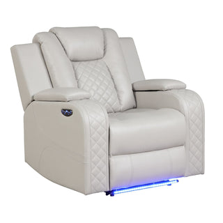 Benz - LED & Power Recliner Chair With Adjustable Headrest