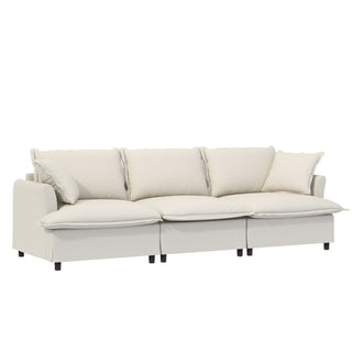 3 Seat Sofa Module For Modular Sectional Wide Seat Cloud Couch With Throw Pillows Upholstered