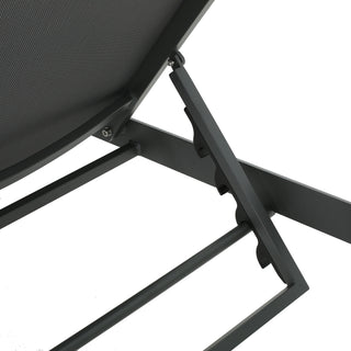 Outdoor Patio Chaise Lounge With 5 Reclining Positions