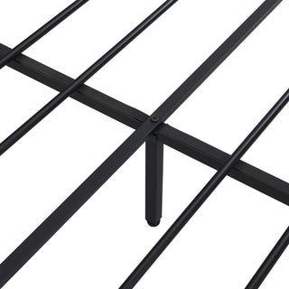 Platform Bed Frame With Wooden Headboard And Footboard, USB Liner