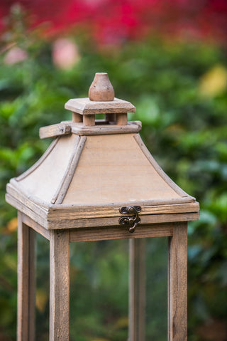 Candle Lantern Decorative, Hurricane Lantern Holder Decor For Indoor Outdoor, Home Garden Wedding - Ivory
