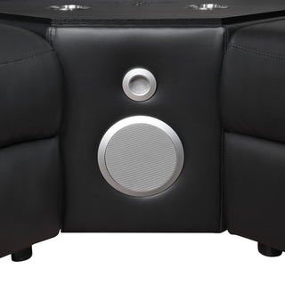 Nova - Sectional With Bluetooth Speaker, LED And Lifting Wine Cabinet