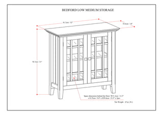 Bedford - Low Storage Media Cabinet - Rustic Natural Aged Brown