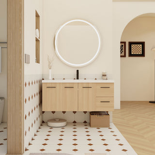 Floating Bathroom Vanity With Sink, Modular Cabinet