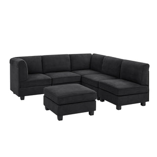 Upholstered Modular Sectional - Black