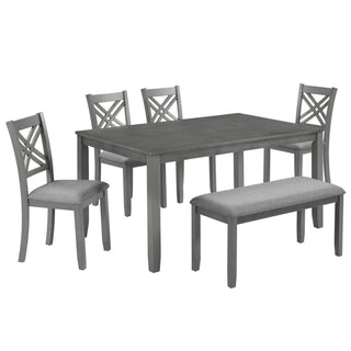 Kitchen Dining Set, Rectangular Dining Table & Upholstered Chairs