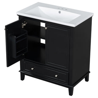 Modern Bathroom Vanity With Sink Combo, Multi Functional Cabinet With Doors And Drawer