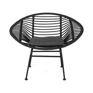 Cordella - Outdoor Woven Wicker Chairs With Cushions, (Set of 2)