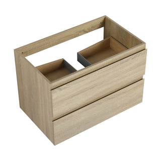 Wall Mounted Bathroom Vanity With Sink, 2 Soft Close Drawers