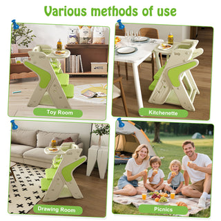 Multifunctional Growing Up Dining Chair With Adjustable Height And 5 Point Seat Belts