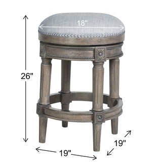 Rustic Elegance Backless Swivel Stool
