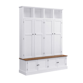 Hall Tree With Bench And Cabinet