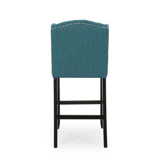 Vienna - Contemporary Fabric Tufted Wingback Counter Stools (Set of 2)