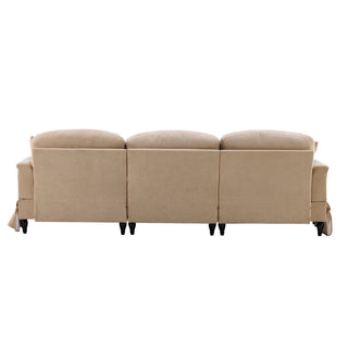 Cloud Sofa With Removable Ruffled Skirt With Ottoman And Flared Arms