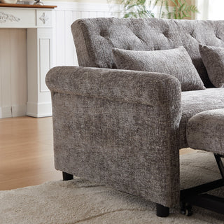 Loveseat Sofa Bed, Pull - Out Couch Sleeper & 2 Pillows