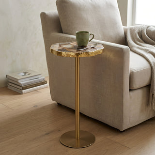 Champaign - Round Accent Table - Gold
