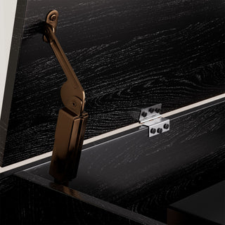 Grain Record Player Stand, Media Console With Speaker Shelf & 2 Drawers