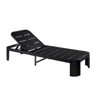 Outdoor Chaise Lounge With Cushion, 5 Position Adjustable Backrest