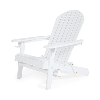 Zenithia - Outdoor Foldable Adirondack Chair With 2 Cup Holders