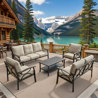 Patio Furniture Set & Coffee Table For Backyard