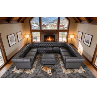 Chesterfield Vintage Style U - Shape Sectional