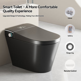Smart Bidet Toilet With Auto Open / Close Seat, Warm Water Wash, Heated Seat, And Wireless Remote Control