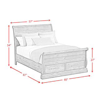 Park Ridge - Sleigh Storage Bed