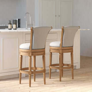 Swivel Barstool With High-Back