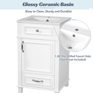Bathroom Vanity With Sink, Drawer & Soft Closing Door