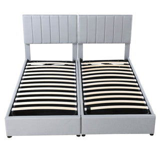 Upholstered Platform Bed With A Hydraulic Storage System