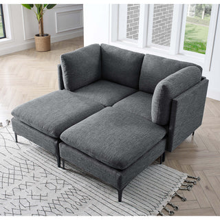 Upholstered Modular Sectional & Tall Legs